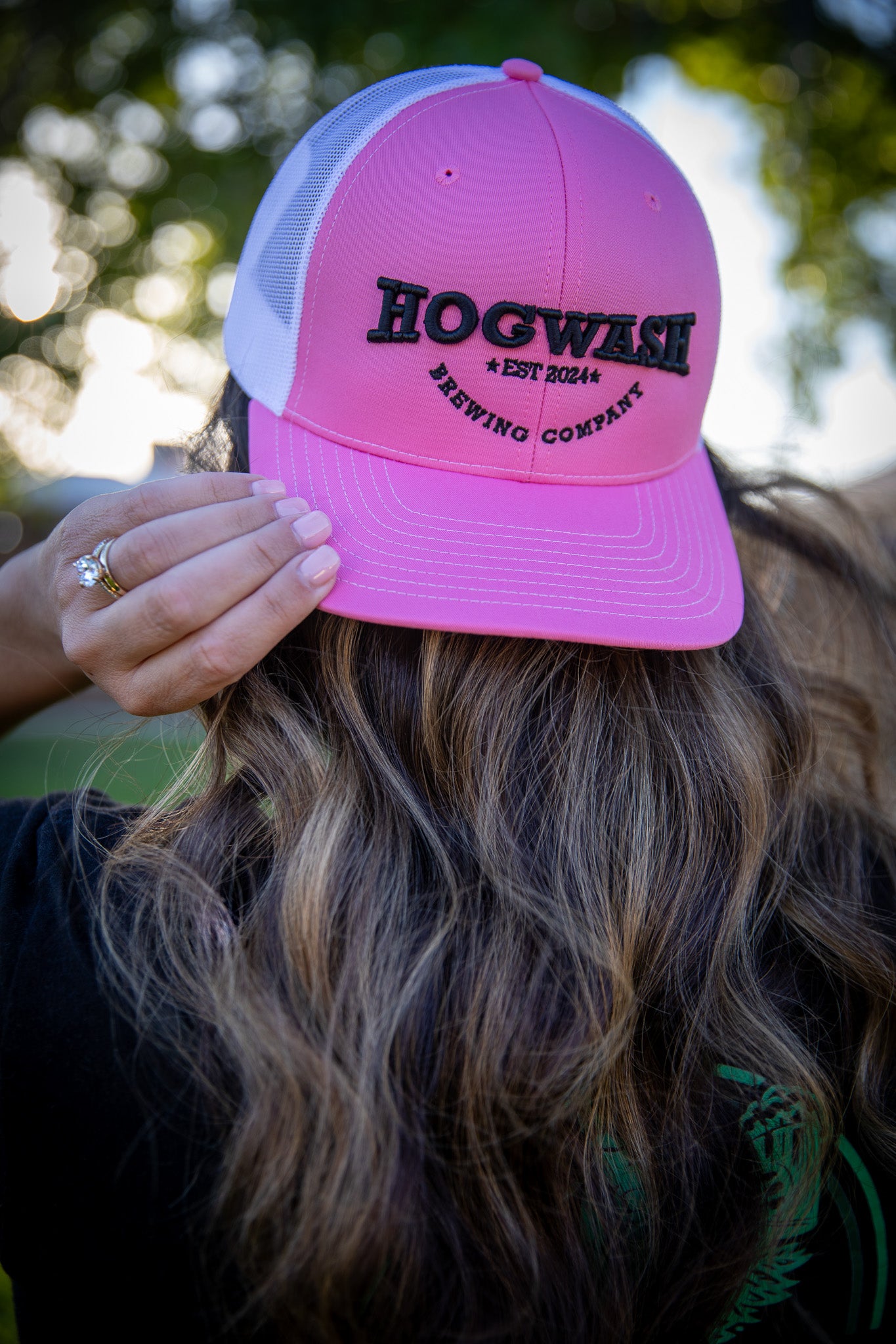 Hogwash Hat (Pink/ White)
