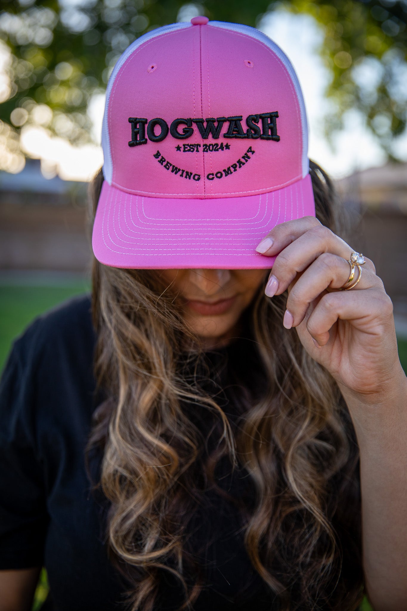 Hogwash Hat (Pink/ White)